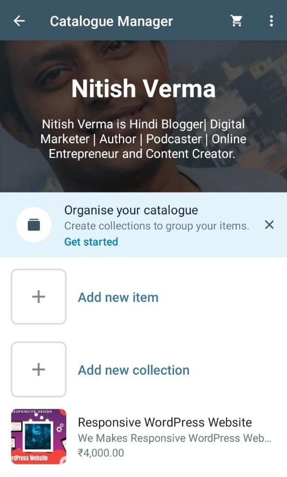 WhatsApp Business Catalogue कैसे बनाएं? 2