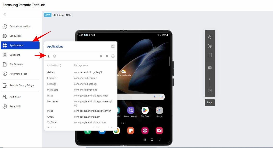  samsung remote test lab 