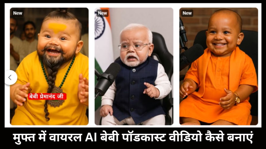 मुफ्त में वायरल AI Baby Podcast Video कैसे बनाएं – स्टेप-बाय-स्टेप हिंदी गाइड 1 ai baby podcast video